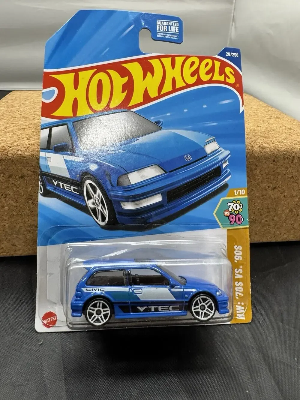 2025 Hot Wheels 90 Honda Civic EF Blue VTEC HW 70s Vs 90s 28/250 JDM 1/10 HYW81